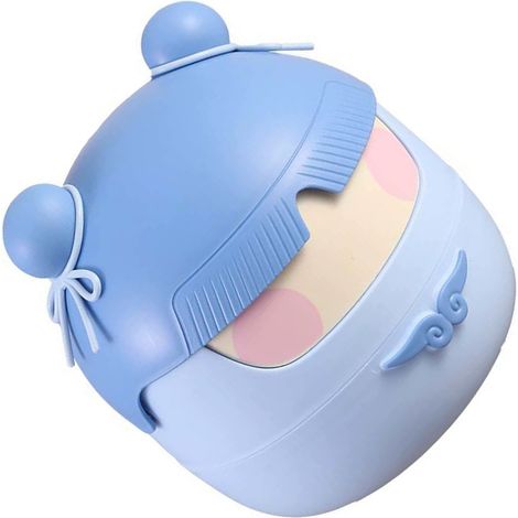 Mini-Abfalleimer mit Schwingdeckel, kleiner Büroeimer, Abfalleimer für Bad, Schlafzimmer, Büro, blau (1/5)