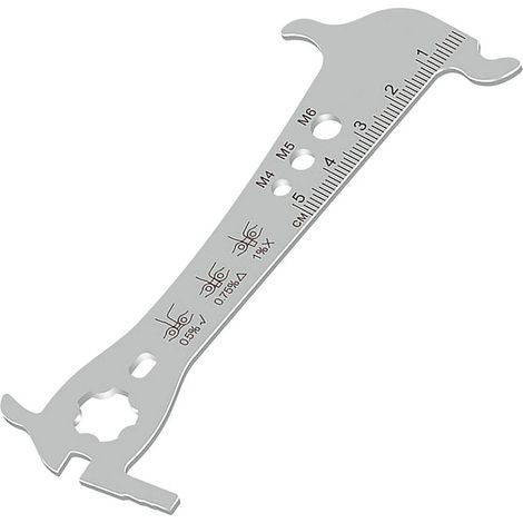 Chain Hook & Wear Indicator Outil d'usure Adulte Unisexe, Outil indicateur d'usure de chaîne de vélo Outil de chaîne de vélo Indicateur chaîne de vélo Vérificateur de route,Argent, Taille Unique (1/5)