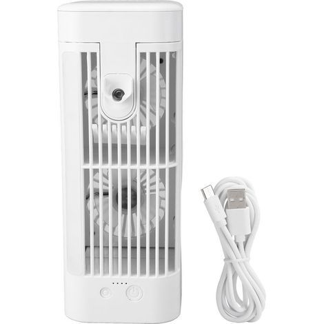 Climatiseur de bureau 5 W 5 V, moteur sans balais, ventilateur silencieux avec réservoir d'eau de 120 ml à remplissage par le haut, veilleuse pour intérieur (1/5)