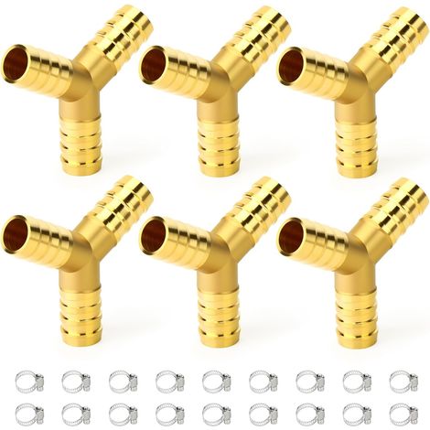 13mm Raccord Y Laiton 3 Voies (6Pcs) (1/5)