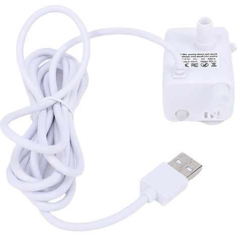 Pompe à eau pour fontaine à chat - Moteur brushless silencieux ≤35dB, USB 5V, arrêt auto sécheresse, circulation efficace (1/4)