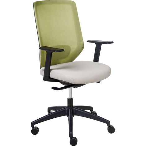 Silla de oficina de escritorio giratoria ajustable en altura tapicería de malla verde Virtuoso (1/5)