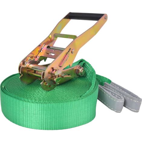 Corde lâche pour slackline 15 m x 50 mm 150 kg Vert vidaXL