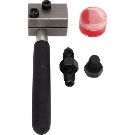 Kit d'outils à double évasement pour tuyaux de frein 3/16 po, évasement à 45 degrés, universel pour la réparation des conduites de frein de véhicules (1/5)
