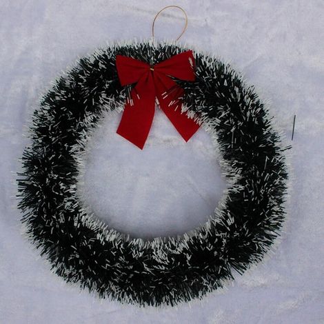 Ghirlanda decorativa per albero di Natale da appendere, ghirlanda artificiale di Natale invernale per appendere alla porta, decorazioni con linee metalliche per ghirlande di Natale