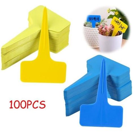 Waterproof Plant Labels, T-Shaped Garden Seedling Markers for Herbs and Flower Beds