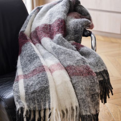 Plaid 130x180 ISEO alpaga, laine, mohair, polyamide (1/5)