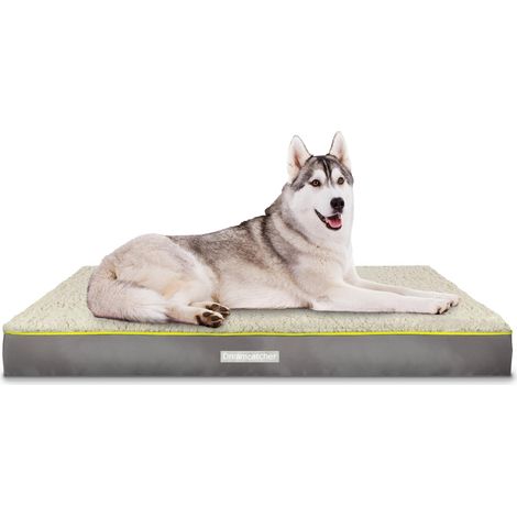 reamcatcher Grey XL Dog Bed Orthopaedic Extra Large Plus Flat Crate Pet Mattress 112x81x9cm, Removable Washable Cover (1/5)