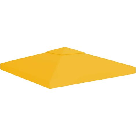 vidaXL 2-Tier Gazebo Top Cover 310 g/m² 3x3 m Yellow