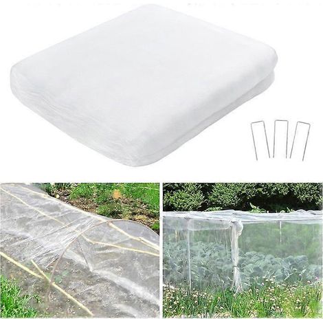 Barrière à mailles fines de 20 pi x 25 pi contre les moustiques, les insectes et les oiseaux, abris de chasse et filet de protection pour vos plantes, fruits et fleurs. (1/5)