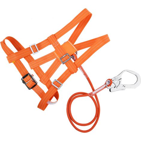 Harnais d'escalade extérieur réglable 6 tailles, ceinture de sécurité, corde de sauvetage, travail en hauteur, grande boucle, 5 m (1/5)