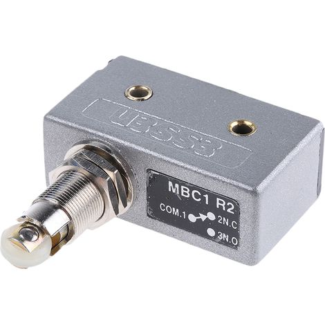Microrupteur RS PRO à bouton poussoir, 1 RT, 15 A, Vis 250V c.a. ( Prix pour 1 ) (1/2)