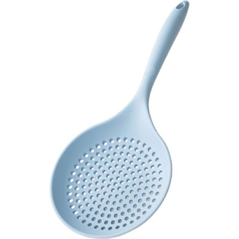 Grande Écumoire en Silicone avec Passoire Intégrée - Ustensile de Cuisine pour Pâtes, Raviolis et Légumes - Résistant à la Chaleur et Facile à Nettoyer-x (1/2)
