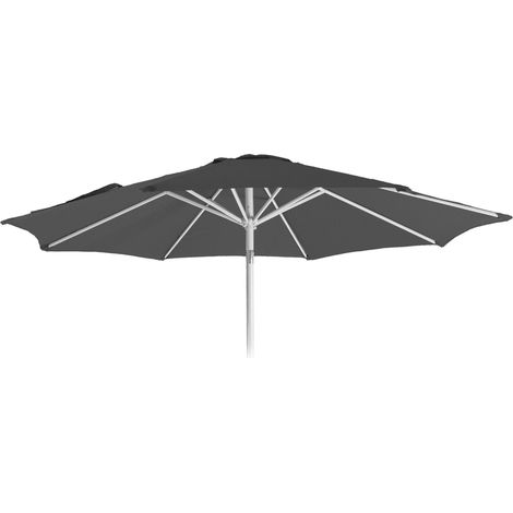 Ersatz-Bezug für Sonnenschirm Asti, Sonnenschirmbezug Ersatzbezug, Ø 3m Stoff/Textil anthrazit