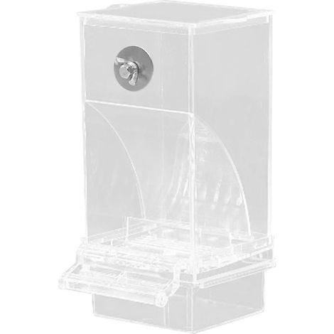 Mangeoire transparente automatique pour perroquets, distributeur de graines et cage pour petites et moyennes perruches (1/5)