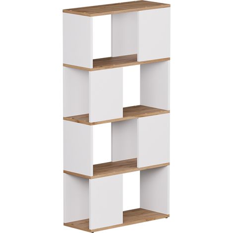 Meuble de rangement cube Chêne blanc/force de l'or 107.2x143cm Vicco | Blanc /Chêne de force doré | Sans boîtes pliantes | 406673151114303