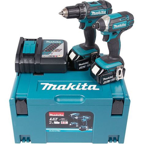 Makita – Pack de 2 outils électroportatifs 18V – Perceuse DDF482 + visseuse DTD152 – 2 batteries 4.0Ah – Coffret de transport inclus