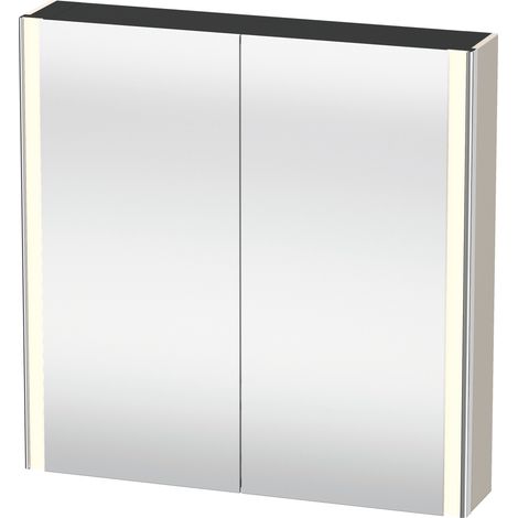 Armadio a specchio XSQUARE 800x800x156mm, 27 W taupe supermatt