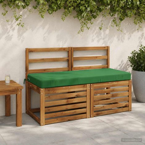 vidaXL Coussin de banc SOEST 100 % polyester Vert 110 x 50 x 8 cm (1/5)