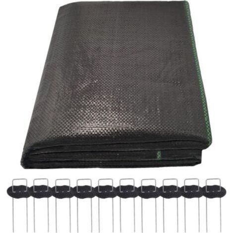 Toiles de Paillage, 2m10mBache Mauvaise Herbe, Toile Anti Mauvaises Herbes, Durable Perméable Résistant à la Déchirure, Géotextile Anti Mauvaises Herbes pour Allée, Jardin und Agricole