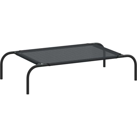 Cama de perro elevada negra textilene S vidaXL (1/5)