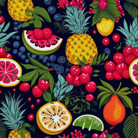 Tela decorativa para exteriores Oxford - Motivo frutal  DX6741 (1/5)