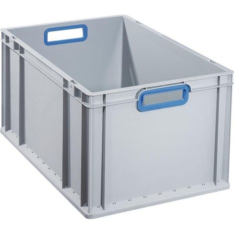 Allit Conteneur de transport empilable à poignée ouverte bleu 600 x 400 x 320 mm - 456775