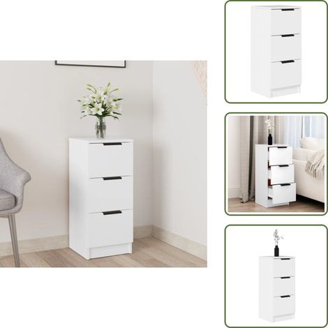 Buffet Blanc 30x30x70 cm Bois d'ingénierie - Meuble De Rangement - Buffet - Meuble TV - Commode - Bibliothèque (1/5)