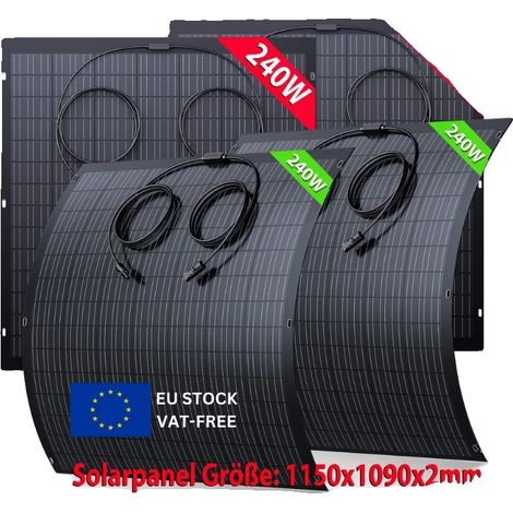 Flexibles Solarpanel-Kit, monokristallines Design, hohe Effizienz, 2404 (1/2)