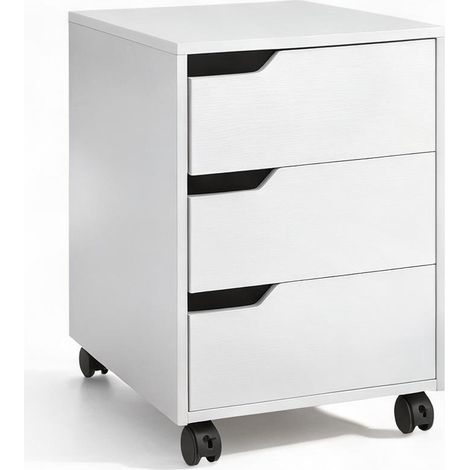 Meuble de rangement de bureau blanco en MDF 40 x 50 x 57 cm (1/5)