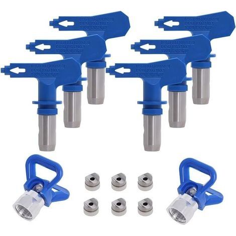 Buse de pulvérisation réversible sans air, 2 protections de siège de buse, accessoires de buse sans air pour pistolet à peinture haute pression (types 211, 315, 417, 517, 515, 52) (1/4)