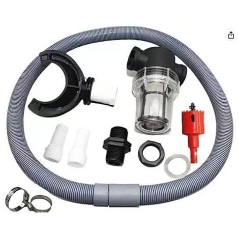 Roof Water Collection Hose, Rain Collector, Rain Collector with Filter, Rain Collector Kit, PVC Fittings, Downspout Collector (100mm) (1/2)