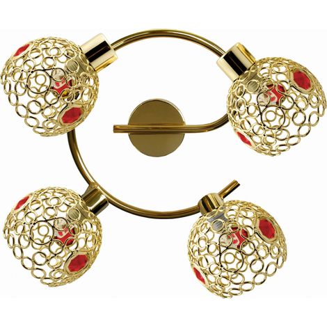 Plafoniera Candellux Aron 4xG9 metallo oro/cromo 44cm IP20 (1/2)