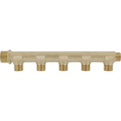 Collecteur mâle 3/4'' (20/27), 6 départs mâle 1/2'' (15/21), pour sanitaire