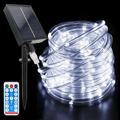 22M 200LED Tube Lumineux Solaire, Étanche Guirlande Lumineuse Tube avec 8 Modes d'Éclairage, Solaire Ruban Lumineux pour Jardin Noël Mariage Fête Extérieur Intérieure Décoration (1/5)