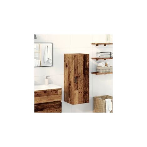 Armoire murale vieux bois 34,5x34x90 bois d'ingénierie (1/5)