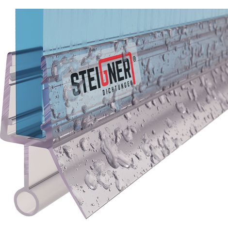 STEIGNER Duschdichtung UK18 Ersatzdichtung für Dusche Wasserabweiser, L, 80 cm, (Einzeldichtung), 3,5mm bis 5mm Glasstärke