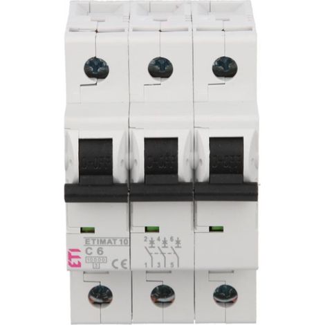 Leitungsschutzschalter 3P C 6A 10kA AC ETIMAT10 002135712