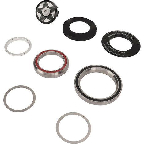 Compatible avec les tubes de direction coniques de 41,852 mm et les fourches droites de 28,6 mm ou les filetages de 1,5 pouce, cet ensemble de jeu de direction en aluminium usiné CNC comprend des écro (1/5)