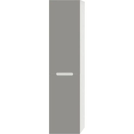 Pensile bagno sospeso rovere bianco e tortora H 140 ante soft-close Iris (1/3)