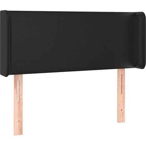 Maison Exclusive - Kopfteil mit Ohren Schwarz 93x16x78/88 cm Kuns (1/5)