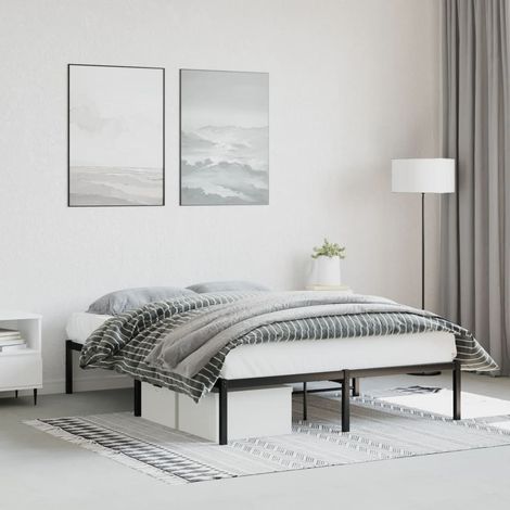 Giroletto in Metallo Nero 135x190 cm vidaXL (1/5)