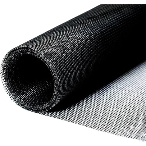 Moustiquaire Fenêtre 250cm x120cm,Moustiquaire,Rouleau Moustiquaire,Découpable Aux Dimensions Souhaitées Anti-Insectes Pour Porte Fenêtre Baie Vitrée-Noir (1/5)