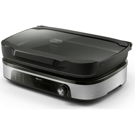 Philips HD6212-90 Griglia Elettrica da Tavolo 2400 W Affumicatore Infusore Aromi Piastre Maifan 1250 cm² colore Nero (1/4)