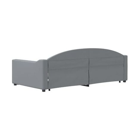Lit de jour avec tiroirs, gris clair, 100 × 200 cm, matelas non inclus, rangement pratique intégré, idéal chambre à coucher, style moderne, montage simple (1/5)