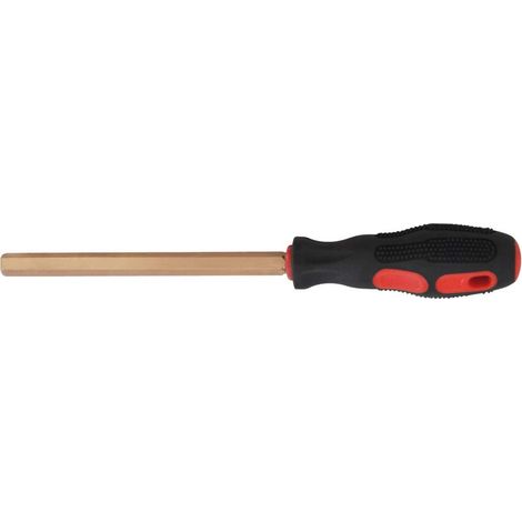 Tournevis - 4mm, 100mm - Manche bi-matière - Antidéflagrant - Alliage Aluminium-Bronze (1/3)