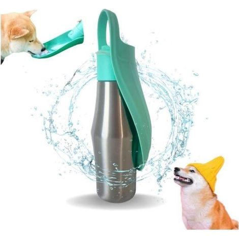 Gourde de voyage pour chiens réutilisable 750 ml en Acier Inoxydable non toxique garde l'eau fraiche pendant 10h - Accessoire (1/4)