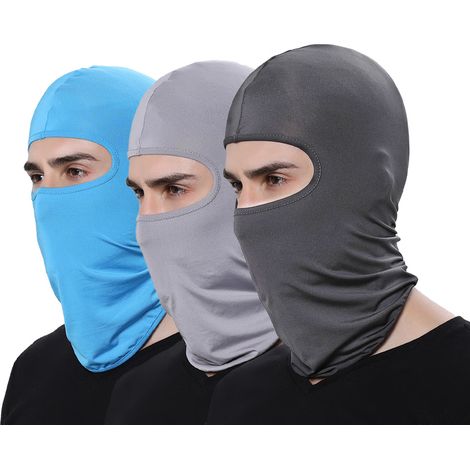 Maschera da sci estiva 3 pezzi - passamontagna con protezione integrale del viso - protezione solare traspirante - passamontagna da ciclismo - passamontagna sportivo antivento