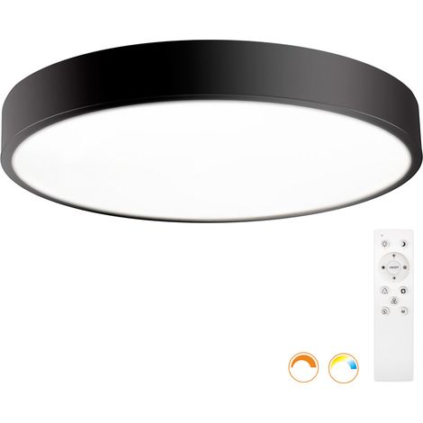 Kramfor BIG Plafón, 50W, Ø60cm, CCT, negro, Blanco dual, regulable