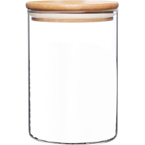 Bocal de conservation en verre borosilicate avec couvercle hermétique, 800 ml (27 oz liq.), pour café, thé et sucre. (1/5)